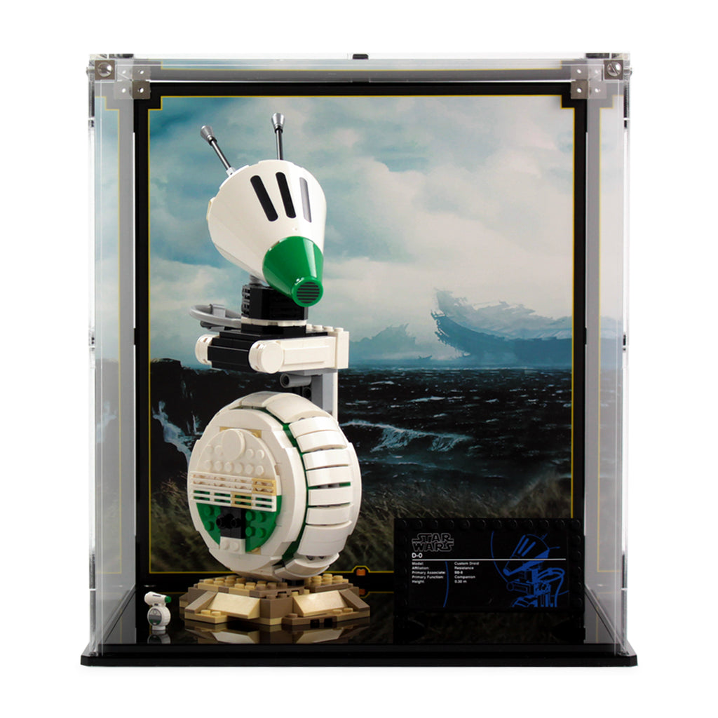LEGO D-O 75278: model and display case shown together.