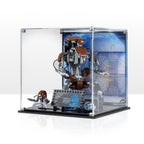 LEGO Droideka 75381: complete model with the display case; Printed Background.