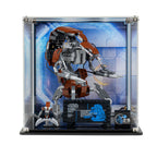 LEGO Droideka 75381: model and display case shown together.