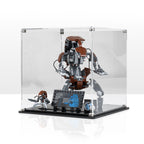 LEGO Droideka 75381: complete model with the display case; Clear Background.
