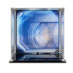 LEGO Droideka 75381: display case panels or base without the main LEGO build.