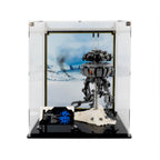 LEGO Imperial Probe Droid 75306: model and display case shown together.
