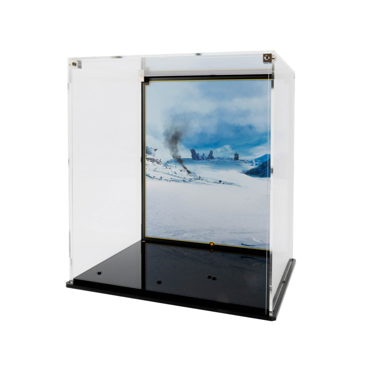 LEGO Imperial Probe Droid 75306: display case panels or base without the main LEGO build.