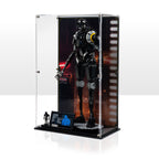 LEGO K-2SO Security Droid 75434: complete model with the display case; Printed Background.