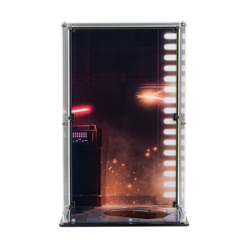 LEGO K-2SO Security Droid 75434: display case panels or base without the main LEGO build.