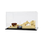 LEGO Tatooine Homestead 40451: complete model with the display case; Clear Display Case.