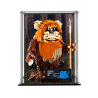 LEGO Wicket the Ewok 75430: model and display case shown together.