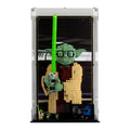 LEGO Yoda 75255: complete Yoda display with the printed backdrop.