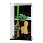 LEGO Yoda 75255: front view of Yoda and its original model plaque.