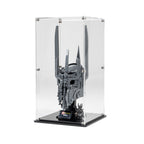 LEGO Sauron's Helmet 11373: complete model with the display case; Clear Background.