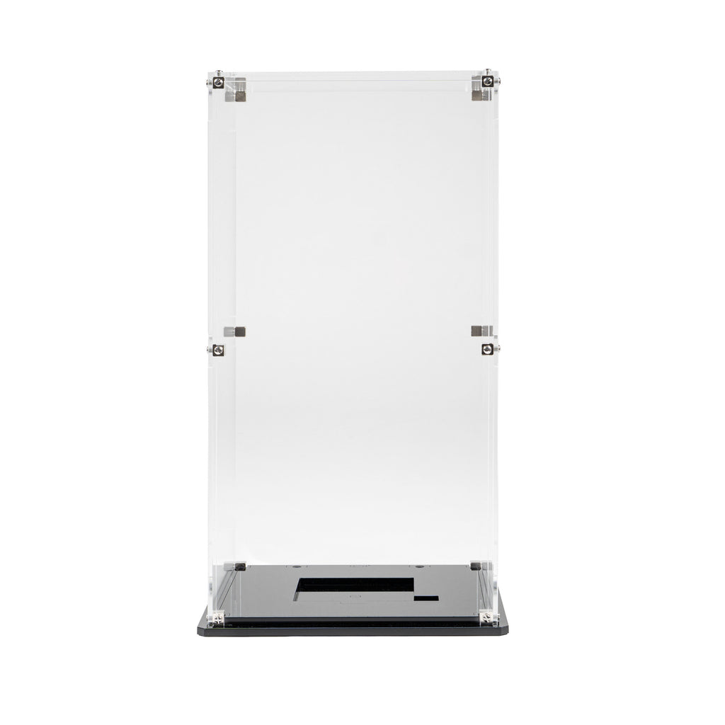 LEGO Sauron's Helmet 11373: display case panels or base without the main LEGO build.