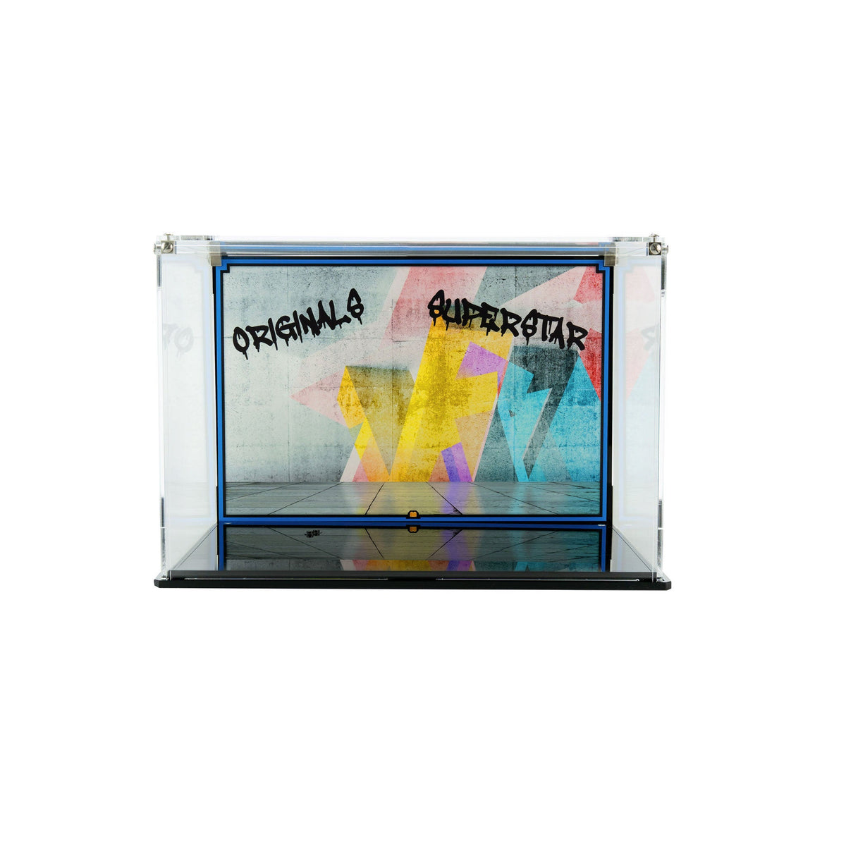 LEGO adidas Originals Superstar 10282: display case panels or base without the main LEGO build.