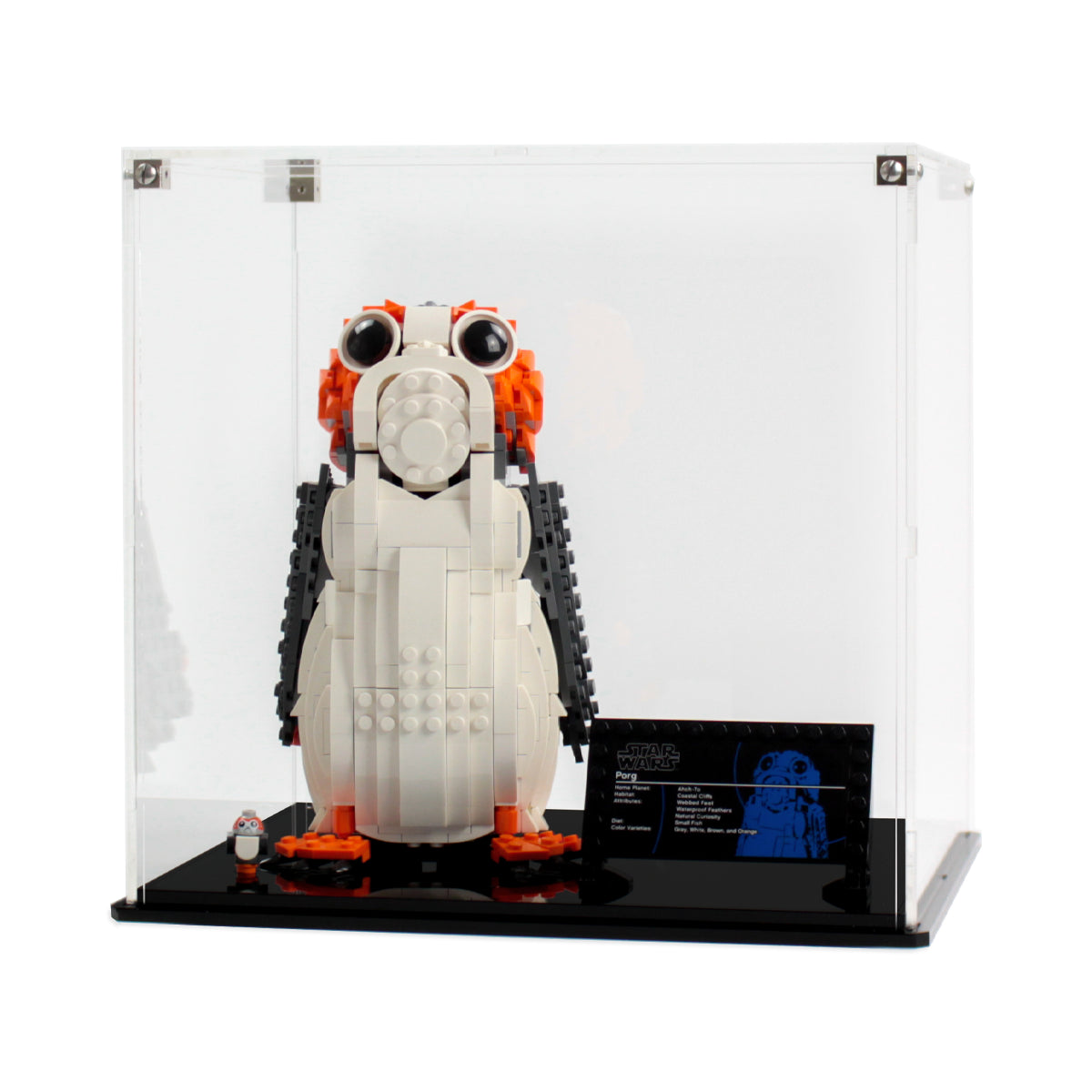 LEGO Porg 75230: angled view of the clear configuration.