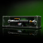 LEGO Luke Skywalker's Lightsaber 40730: complete model with the display case; shown configuration.