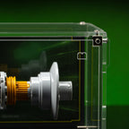LEGO Luke Skywalker's Lightsaber 40730: close view of the display case construction or display arrangement.