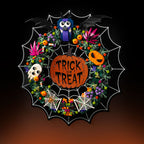 LEGO Halloween Wreath 40825: complete model with the wall display stand; shown configuration.
