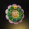 LEGO Spring Wreath 40957: complete model with the wall display stand; shown configuration.