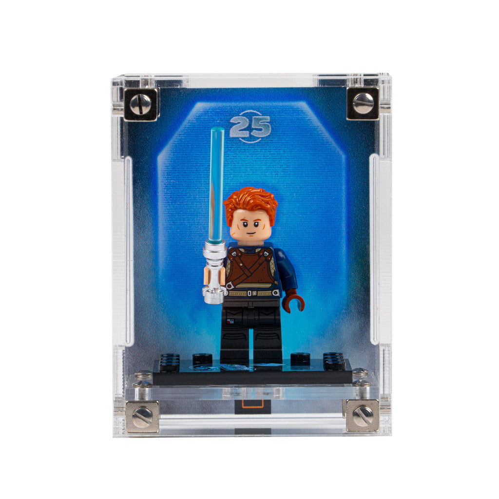 LEGO Star Wars Anniversary Minifigures 75387 and 75379 and 75394 and 75383 and 75396 and 75392 and 40755: anniversary minifigure with its matching modular acrylic display case.