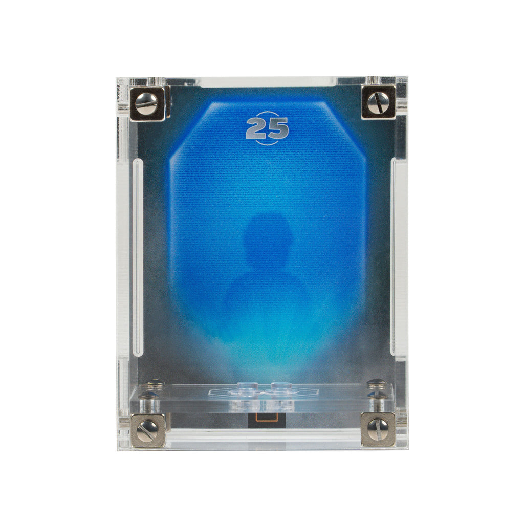 LEGO Star Wars Anniversary Minifigures 75387 and 75379 and 75394 and 75383 and 75396 and 75392 and 40755: display case panels or base without the main LEGO build.