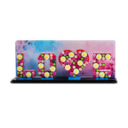 LEGO Love Letters 40867: model and display stand shown together.