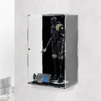 LEGO K-2SO 75434: complete model with the wall-mounted display case; Black Acrylic.