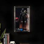 LEGO K-2SO 75434: model and wall-mounted display case shown together.