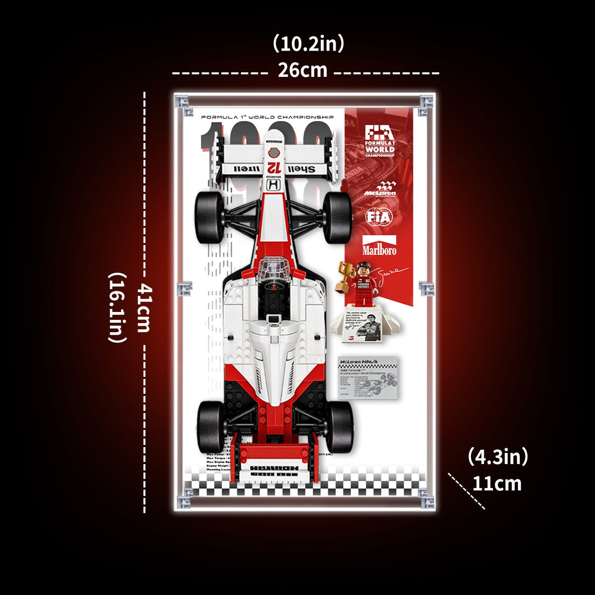 LEGO 10330 McLaren MP44 & Ayrton Senna — G01 display view