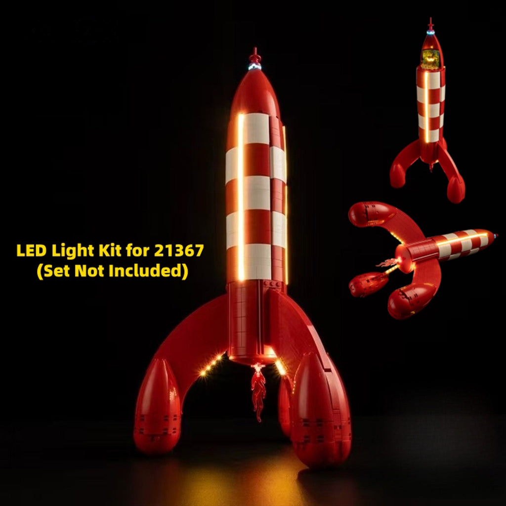 LEGO 21367 Ideas Tintin Moon Rocket — D01 display view
