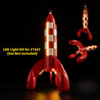LEGO 21367 Ideas Tintin Moon Rocket — D01 display view