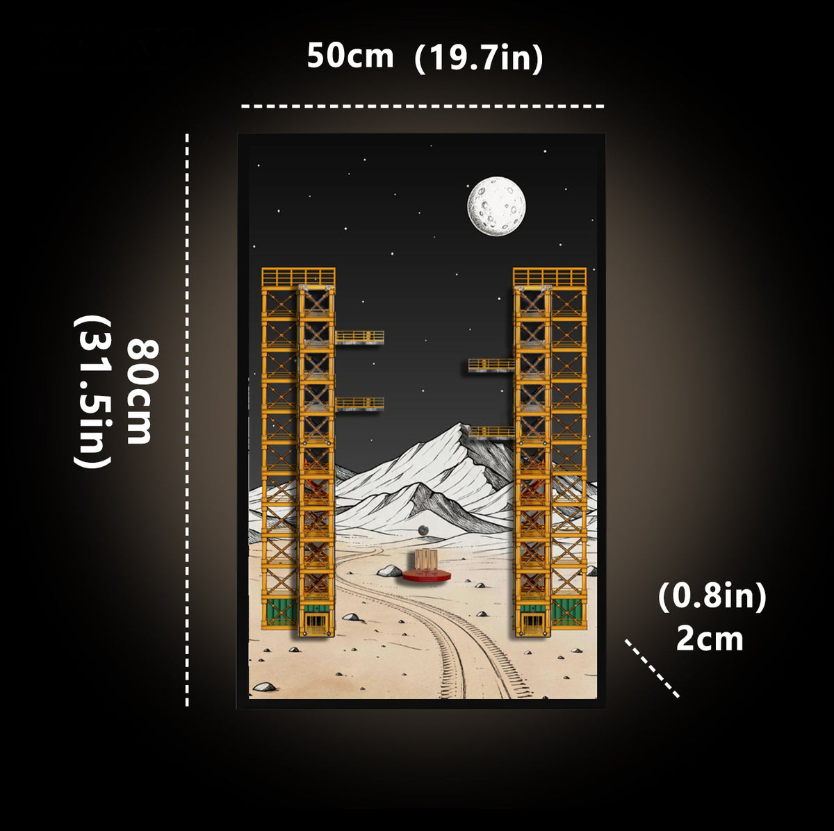 LEGO 21367 Ideas Tintin Moon Rocket — D02 display view
