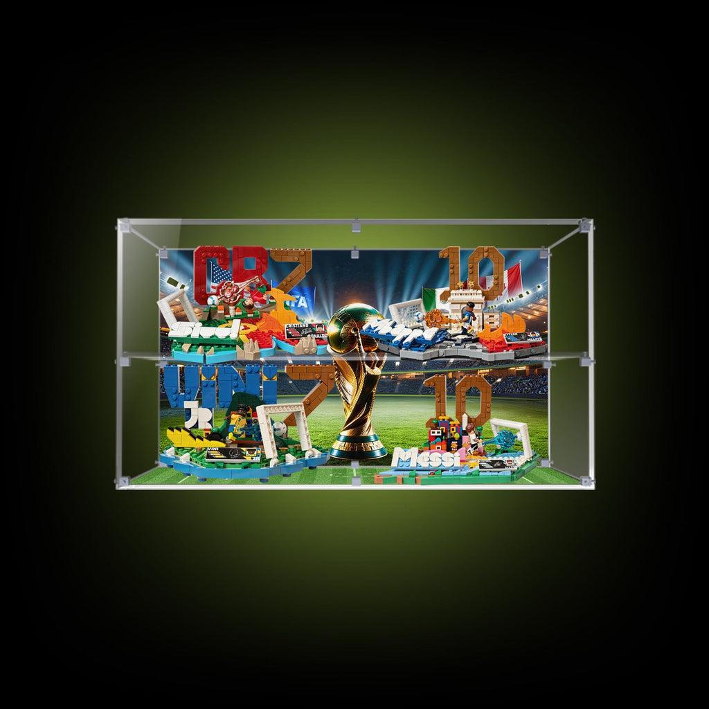 LEGO 43011, 43012, 43013, 43027 FIFA Soccer Highlights: Messi, Ronaldo, Mbappé & Vini — G03 display view