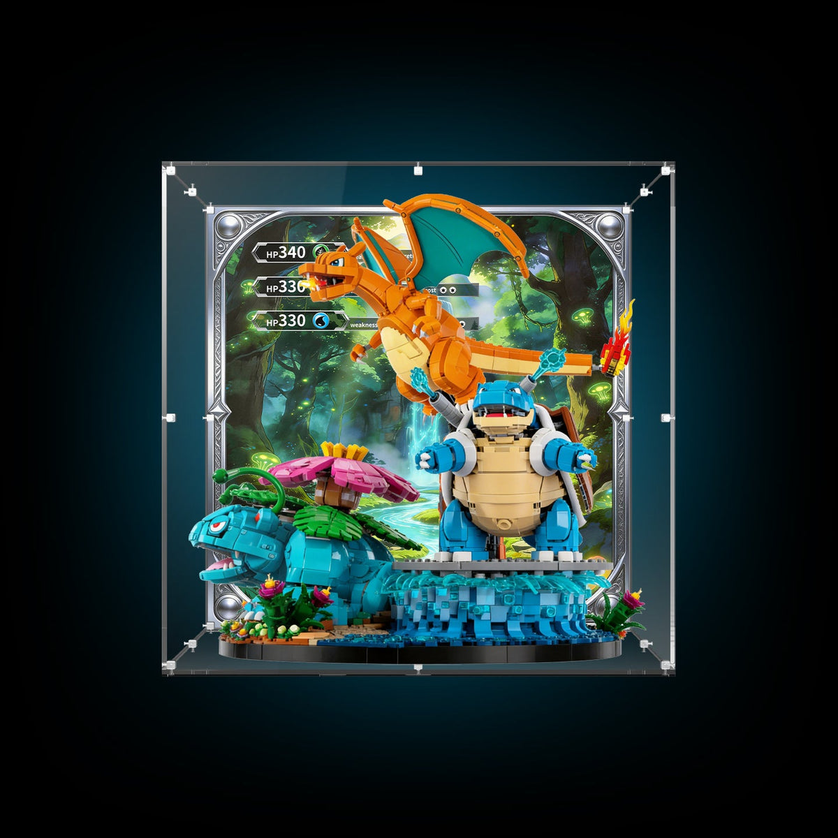 LEGO 72153 Pokémon Venusaur, Charizard and Blastoise — G01 display view