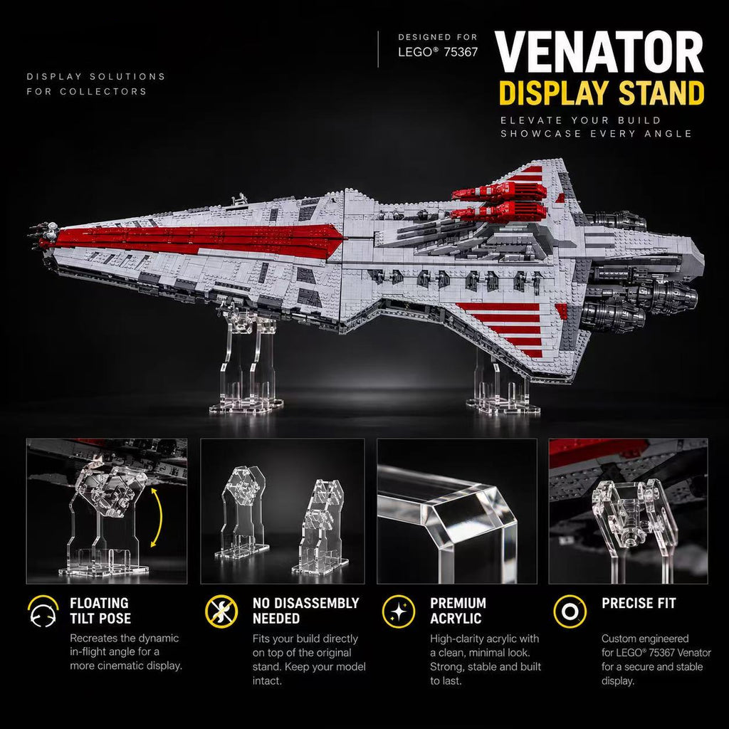 LEGO 75367 Venator-class Republic Attack Cruiser — G10 display view