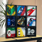 Several separate Speed Champions display frames shown together