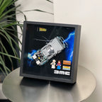 Single-car display frame compatible with LEGO 77256 - Time Machine from Back to the Future. Car and minifigures not included.