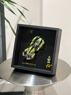 Single-car display frame compatible with LEGO 76923 - Lamborghini Lambo V12 Vision GT. Car and minifigures not included.