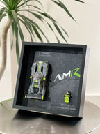 Single-car display frame compatible with LEGO 76910 - Aston Martin Vantage GT3. Car and minifigures not included.