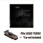 Single-car display frame compatible with LEGO 75892 - McLaren Senna. Car and minifigures not included.