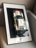 Porsche 911 RSR (42096) wall display frame with motorsport backdrop