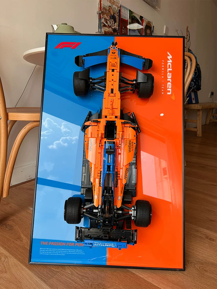 McLaren Formula 1 Race Car (42141) wall display frame, alternate full view